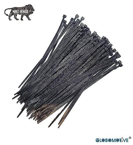 my69 Teeth Grip Nylon Self Locking Cable Ties, Black (100 mm x 2.5 mm, 4 inch, Pack of 100) - Heavy Duty Strong Zip Wire Fastener Organizer Tie - Image 3