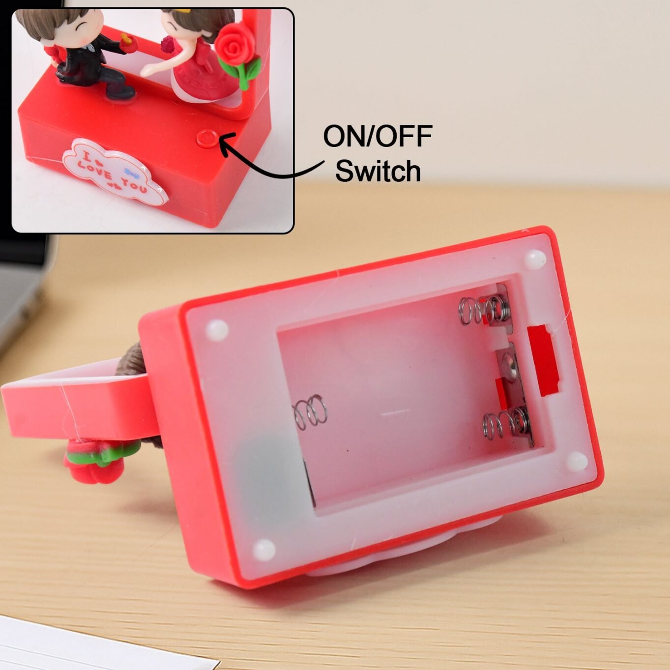 Romantic Couple Figurine with LED Light Showpiece (1 Pc) - Image 3