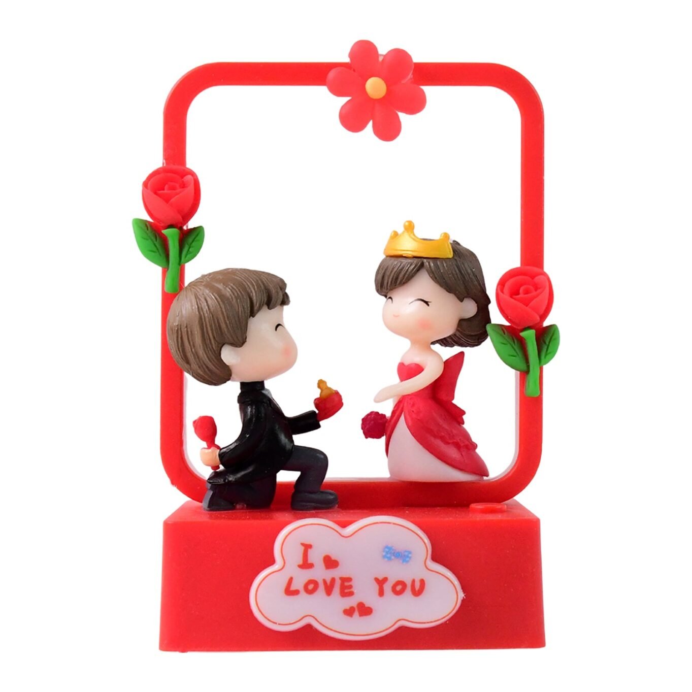 Romantic Couple Figurine with LED Light Showpiece (1 Pc) - Image 5