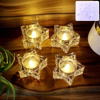 Flameless Star-Shaped LED Candles (4 Pc / Set)