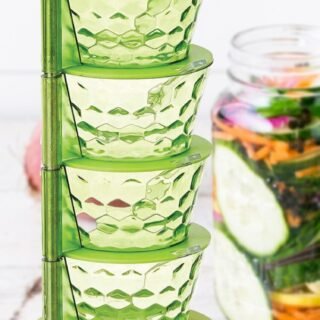 4 in 1 Multipurpose 360 Degree Rotating Pickle Rack Container for Kitchen